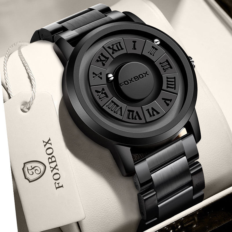 FOXBOX/利格炫酷磁力懸浮手錶男士黑科技感創意個性概念腕錶