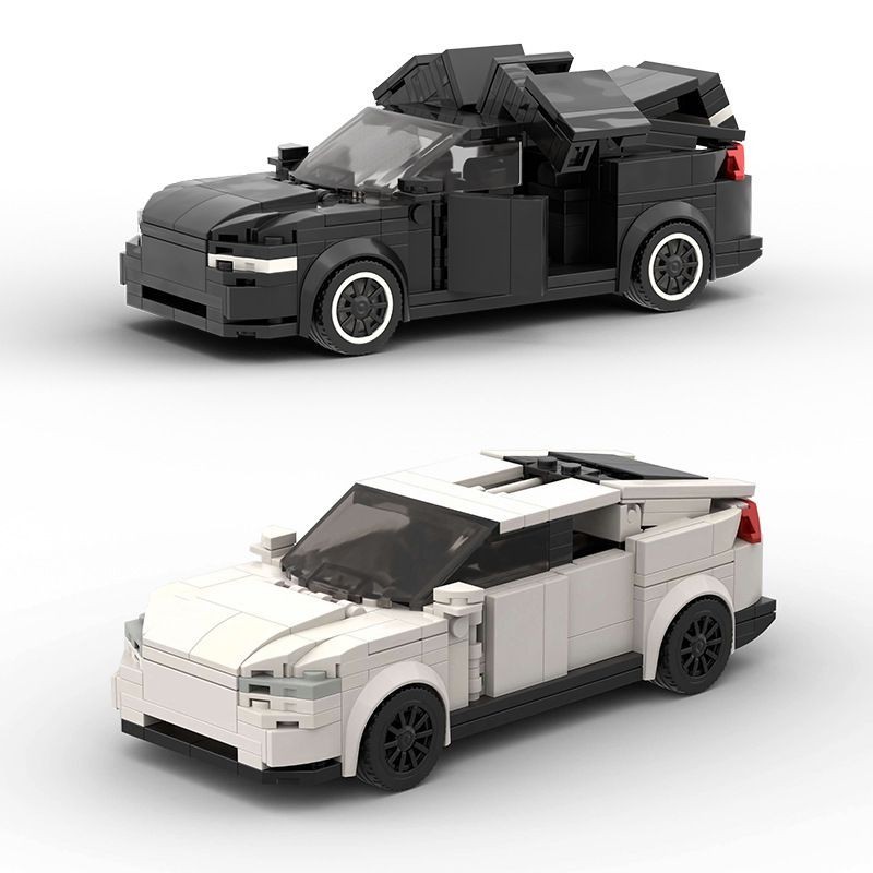 兼容樂高特斯拉Model X賽汽車小顆粒MOC積木拼裝益智科技模型diy