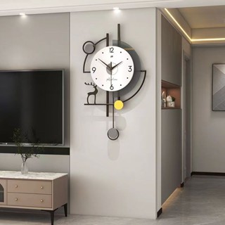 時尚北歐鐘錶客廳現代簡約家用裝飾時鐘掛牆網紅創意餐廳掛鐘
