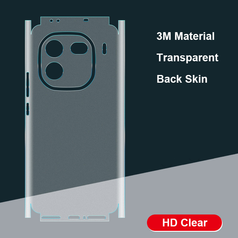 Iqoo 12 透明貼花皮膚保護膜背屏保護膜 IQOO12 3M 包裝透明啞光貼紙