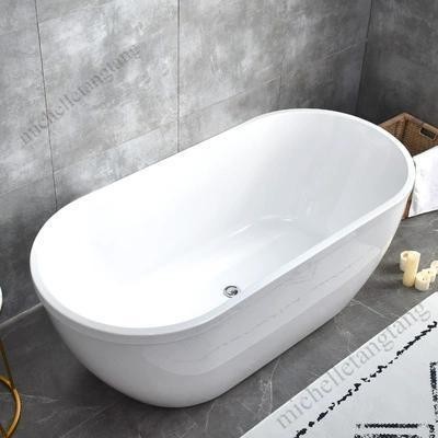 免運保溫浴缸亞克力薄邊浴缸無縫浴缸家用成人獨立式歐式浴缸貴妃浴缸