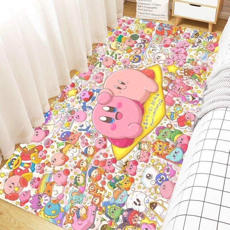 地毯 星之卡比系列 Kirby 可愛游戲 卡通動漫 家用 客廳 地墊 宿舍客廳臥室房間床邊毯 可水洗腳墊