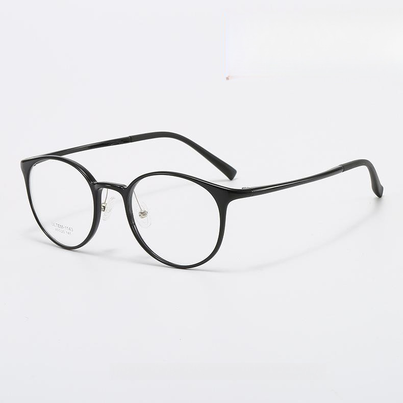 超輕近視眼鏡框鎢碳塑鋼男士女士薄邊眼鏡復古橢圓形光學眼鏡框