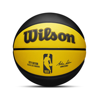 wilson nba team city edition 金州勇士 橡膠 室外 耐磨 籃球 7號球【acs】