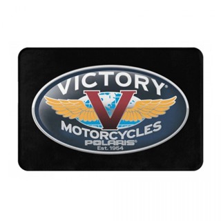 Victory POLARIS motorcycle logo 浴室防滑地墊 廁所衛生間腳墊 門口吸水速乾進門地毯 洗