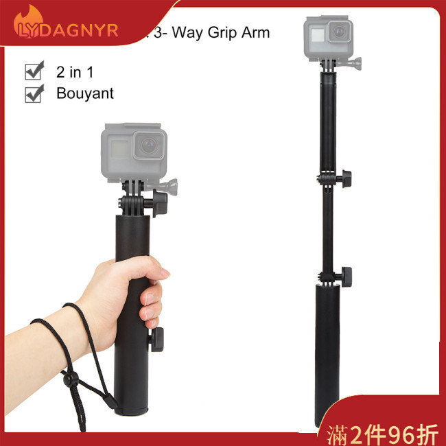 Dagnyr 3 Way Grip 防水獨腳架自拍杆適用於 Gopro Hero 7 6 5 Black Session