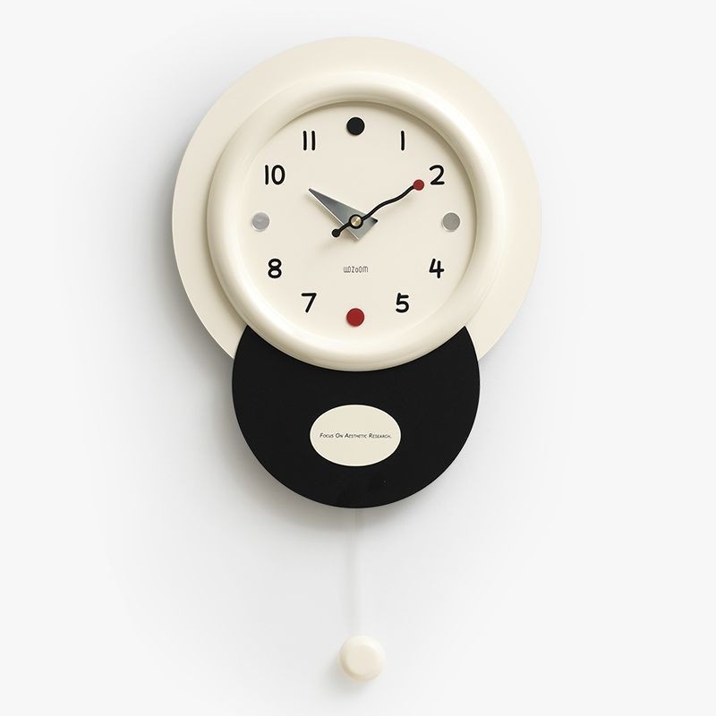 【免運+保固一年】奶油風簡約輕奢時鐘 靜音時鐘 掛鐘 北歐風客廳鐘錶 大氣時尚掛鐘 網紅同款鐘錶