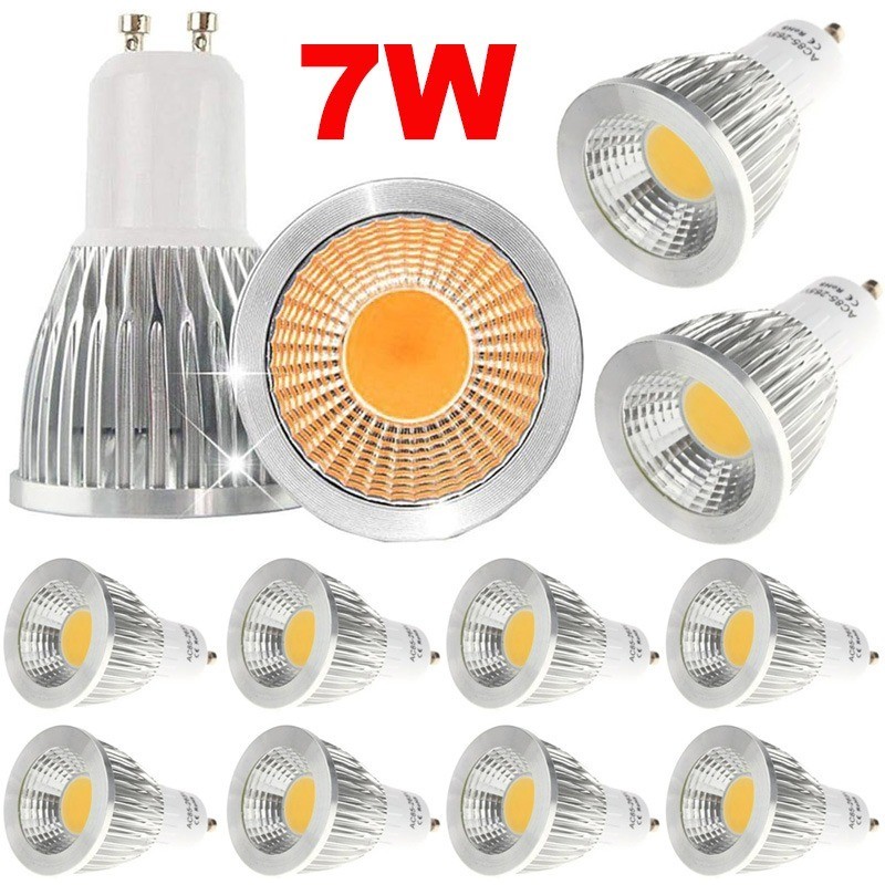 Gu10 可調光 LED 燈泡,7W(40W-50W 等效),鹵素更換,亮度軌道燈櫃筒燈