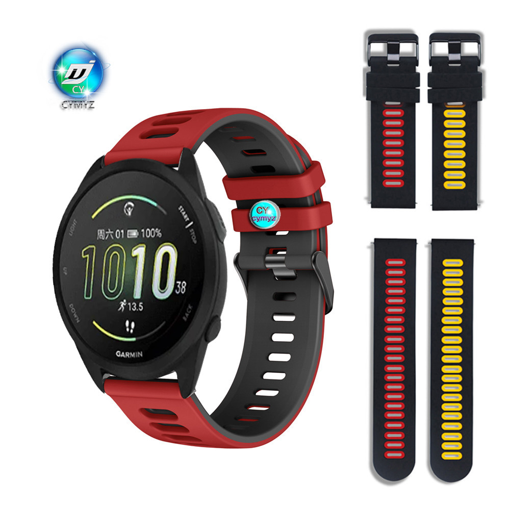 Garmin Forerunner 165 音樂錶帶 Garmin Forerunner 165 矽膠錶帶運動腕帶