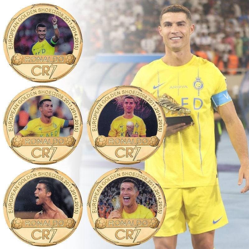 世界足球球星C羅紀念章利雅得勝利金屬紀念收藏幣全套週年紀念品