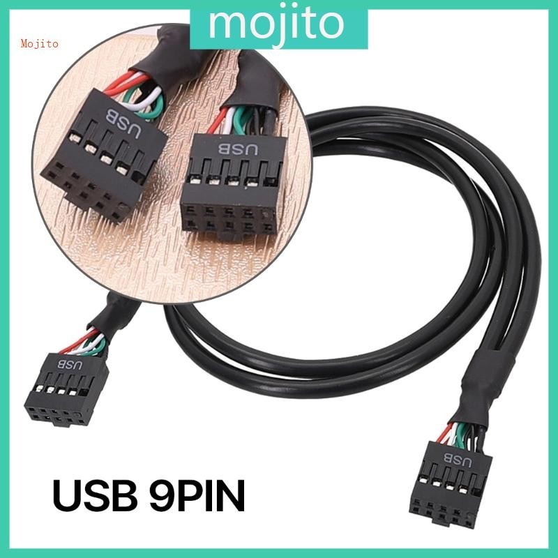 Mojito USB 9Pin 轉 9Pin 母頭電纜屏蔽線增強穩定性和速度