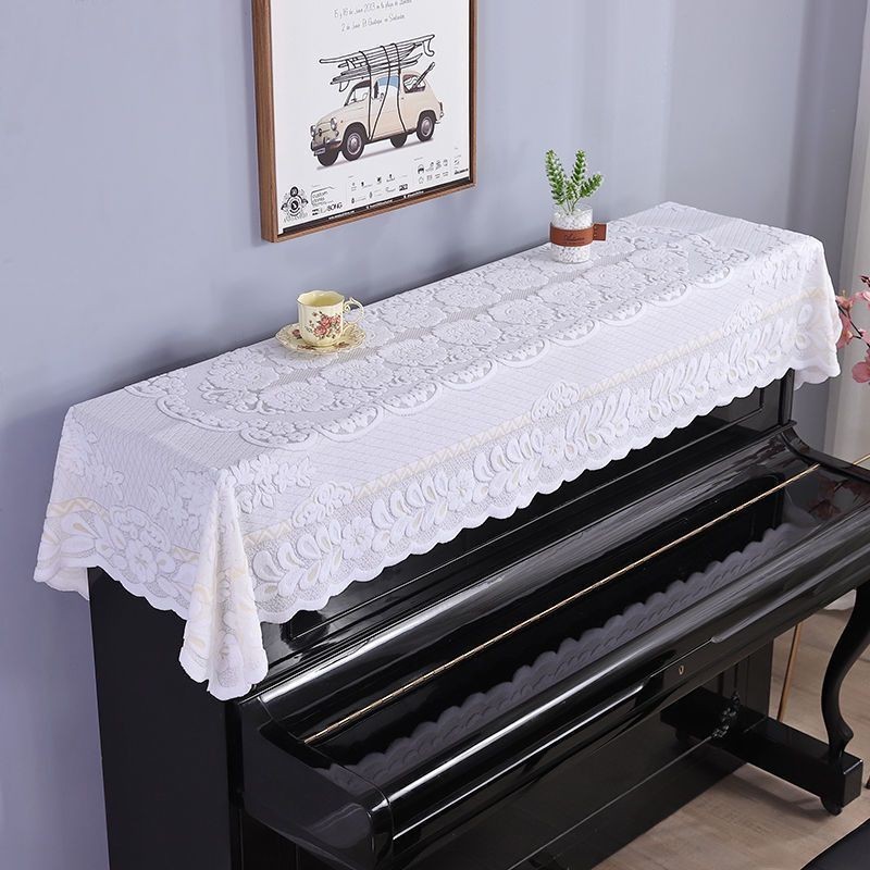 ⋞鋼琴罩⋟現貨 蕾絲 鋼琴罩 簡約現代  鋼琴布  半罩鋼琴套鋼琴  防塵罩  電子琴  蓋巾  萬能蓋
