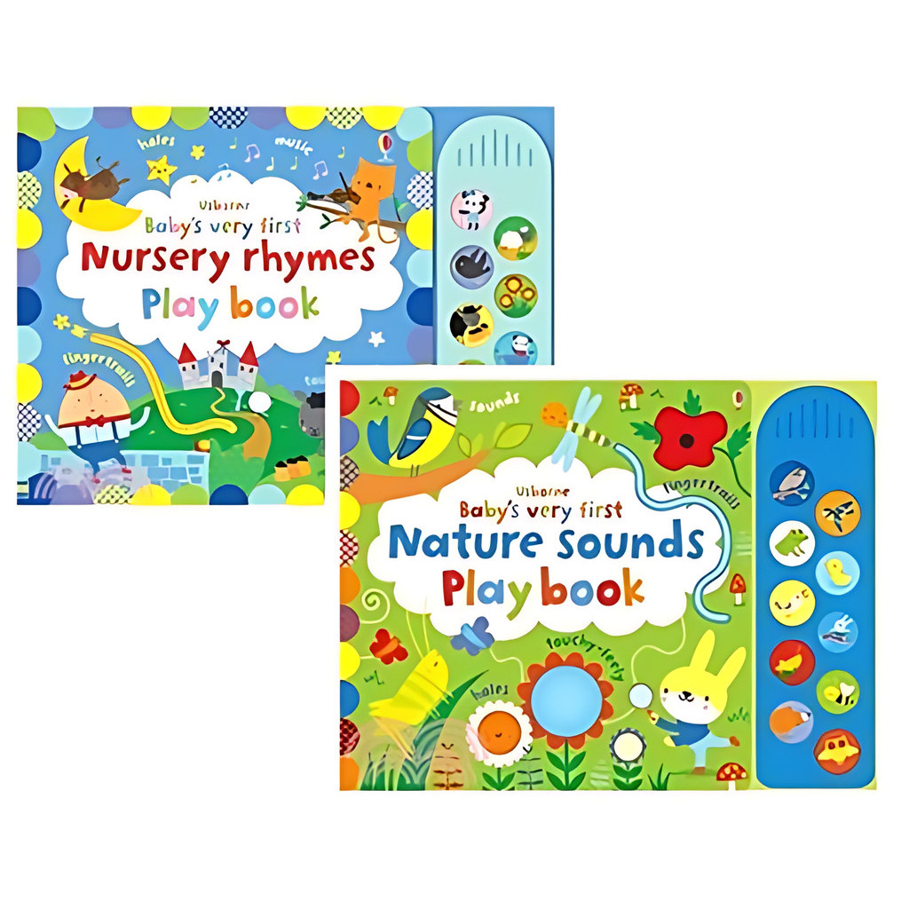 Usborne寶寶的第一本硬頁觸摸音效書(共2本)(Nursery Rhymes/Nature Sounds)/Fiona Watt Babys Very First 【三民網路書店】