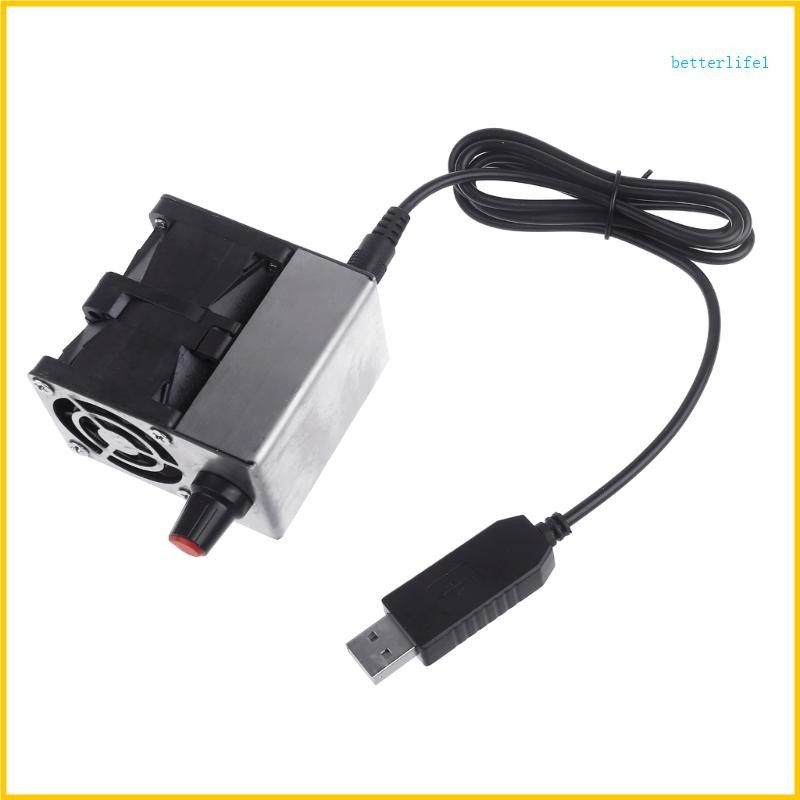 Btm USB 5V 燒烤鼓風機可調速電動鼓風機燒烤泵風扇兩個電機