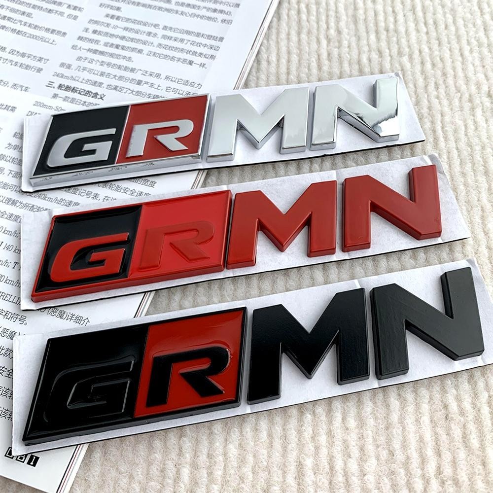 豐田 3D 汽車標誌 GR MN 鋅合金標誌金屬徽章。