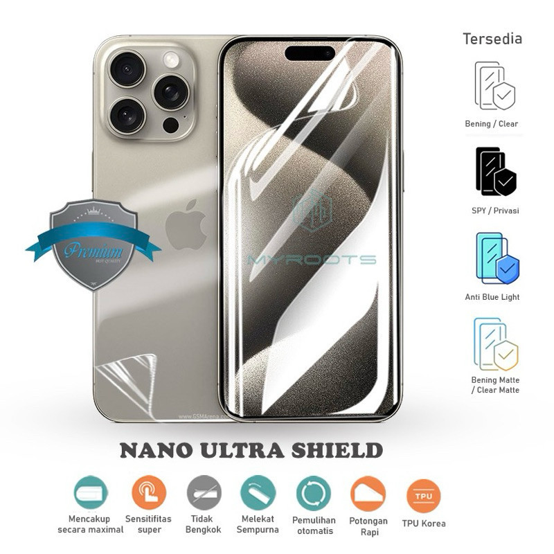 防刮水凝膠 Ultra Shield iPhone 15 15 Plus 15 Pro 15 Pro Max 高級薄膜屏