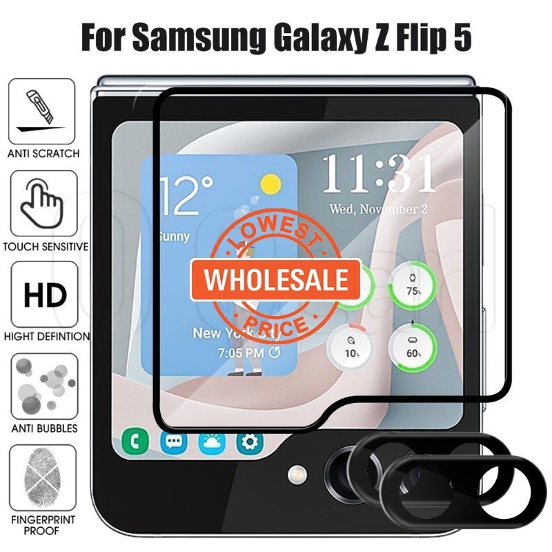 SAMSUNG [批發] 三星 Galaxy Z Flip 5 鋼化玻璃 - 手機保護配件 - 外屏保護膜相機鏡頭膜 -