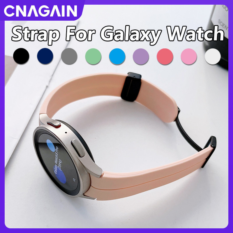 SAMSUNG Cnagain 軟矽膠防水運動錶帶適用於三星 Galaxy Watch 6/5/4 44mm 40mm,