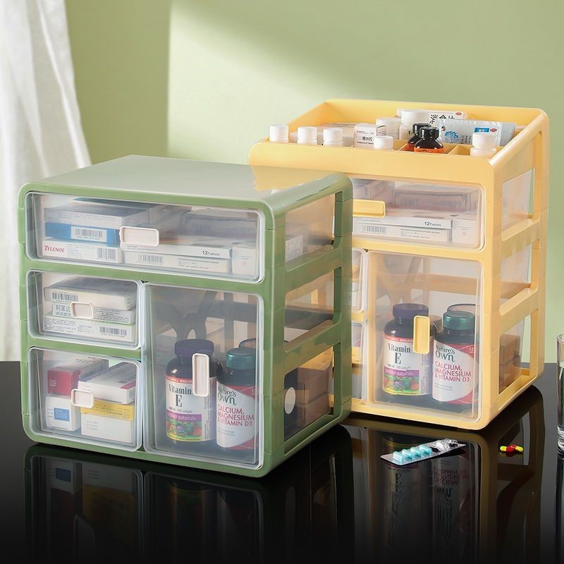 現貨速發 家用藥箱家庭裝小收納盒抽屜式大容量藥品藥物醫療包的急救醫藥箱