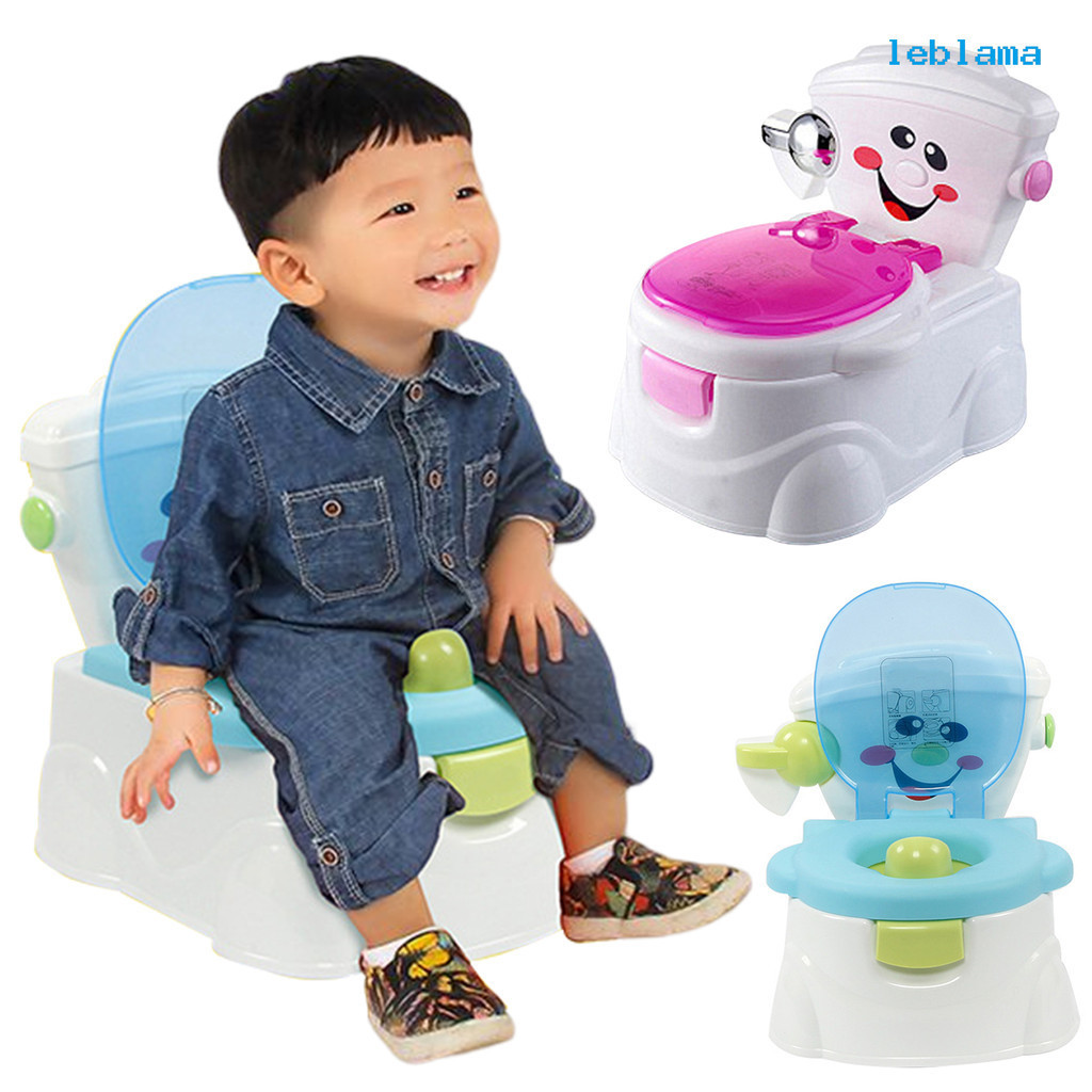 [LBA] 寶寶仿真笑臉坐便器嬰兒馬桶圈墊兒童三合一靠背座便凳小孩便盆桶