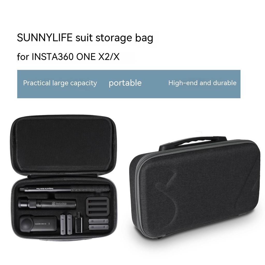 Sunnylife適用於Insta360 ONE X2 / X收納包子彈時間套裝手提包配件