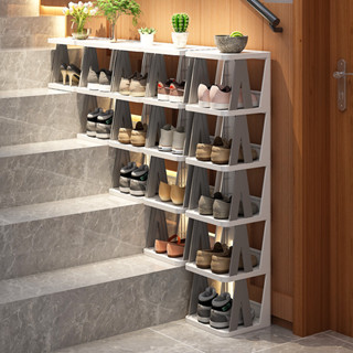 樓梯鞋架家用門口台階梯式多層組合放樓梯上簡易鞋子收納神器鞋櫃