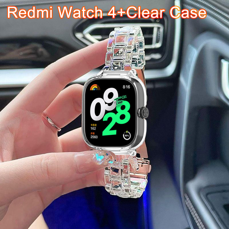 Redmi watch4智能手錶鐳射透明錶帶 適用於小米手錶紅米4 紅米3 小米手錶超值版手鐲錶帶替換腕帶