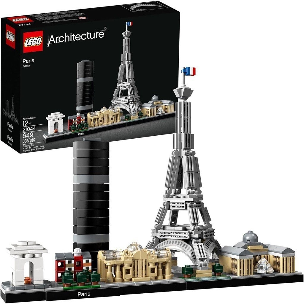 樂高 Lego Architecture Paris Skyline,收藏模型拼搭套件,帶埃菲爾鐵塔和百葉窗,天際線系列
