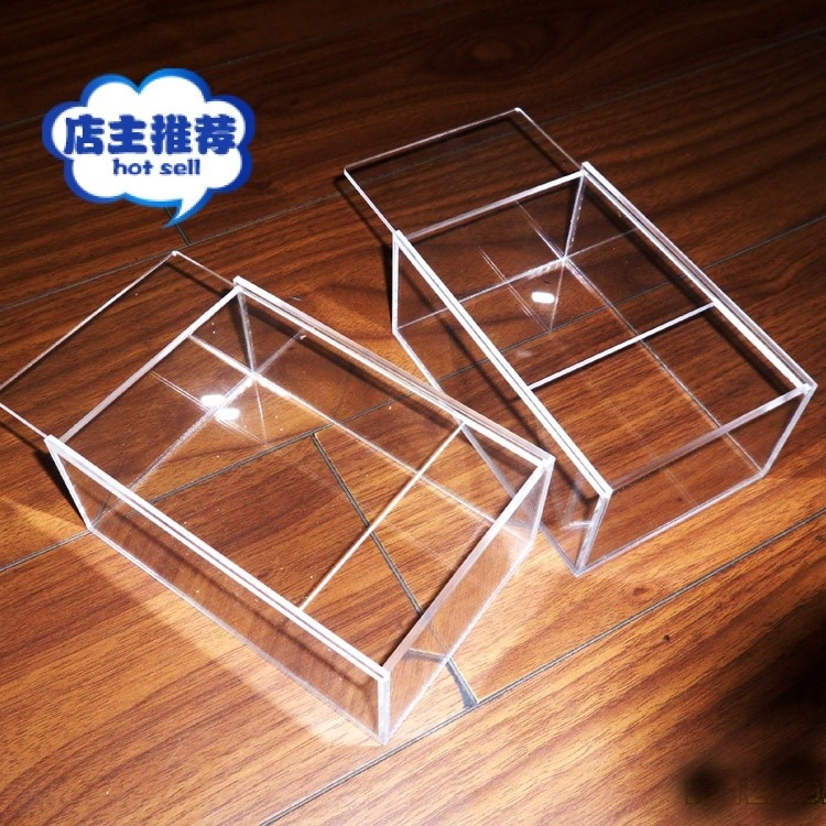 客製化 壓克力盒 有機玻璃抽拉蓋收納盒 托盤防塵展示手辦盒 尺寸定做亞克力透明 板材