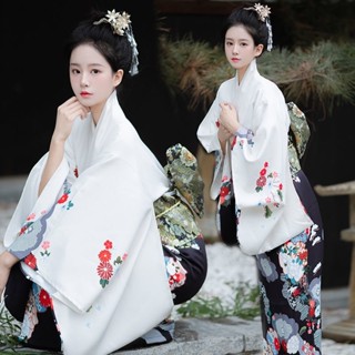 日本和服改良和服外套拍攝道具寫真cosplay女神少女和服女正裝古裝早氣氛改良日系和服攝影outdoo