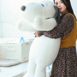 Ready Stock 120CM 超大號日系卡通毛絨玩具史努比娃娃抱枕床上睡玩偶靠枕覺狗狗公仔生日禮物
