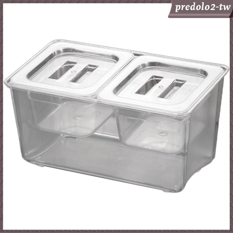 [PredoloffTW] 用於沙拉自助餐戶外派對的冷凍調味品可拆卸容器