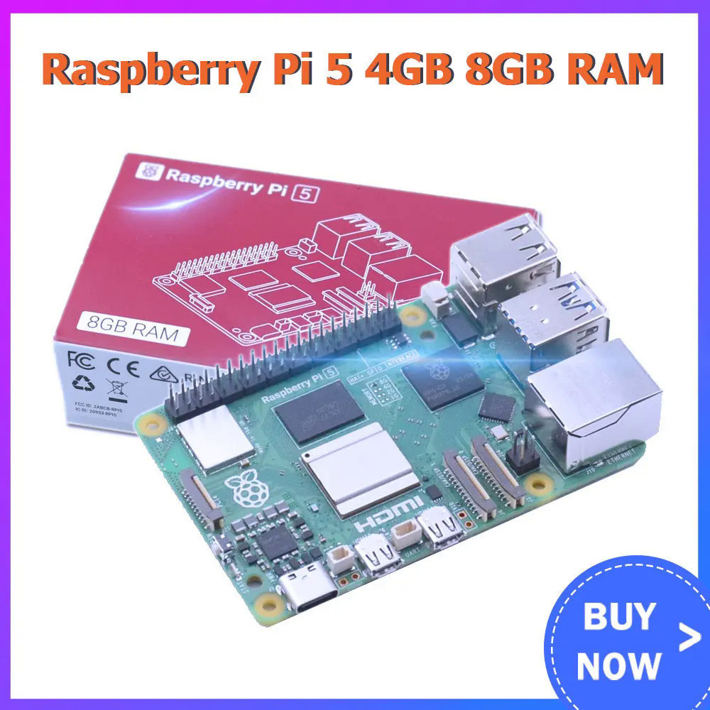 官方原裝Raspberry Pi 5 4GB 8GB RAM開發板外殼冷卻風扇冷卻器可選