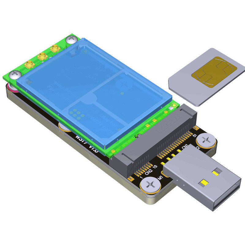 【現貨速發】ADT mini-PCIe轉USB 2.0轉接卡帶SIM雙卡槽 支持4G/5G/LTE模塊