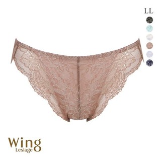 華歌爾Wacoal Wing大碼內褲女無痕蕾絲透氣薄款低腰三角內褲Chou(40PF1000LL)(日本直郵)1