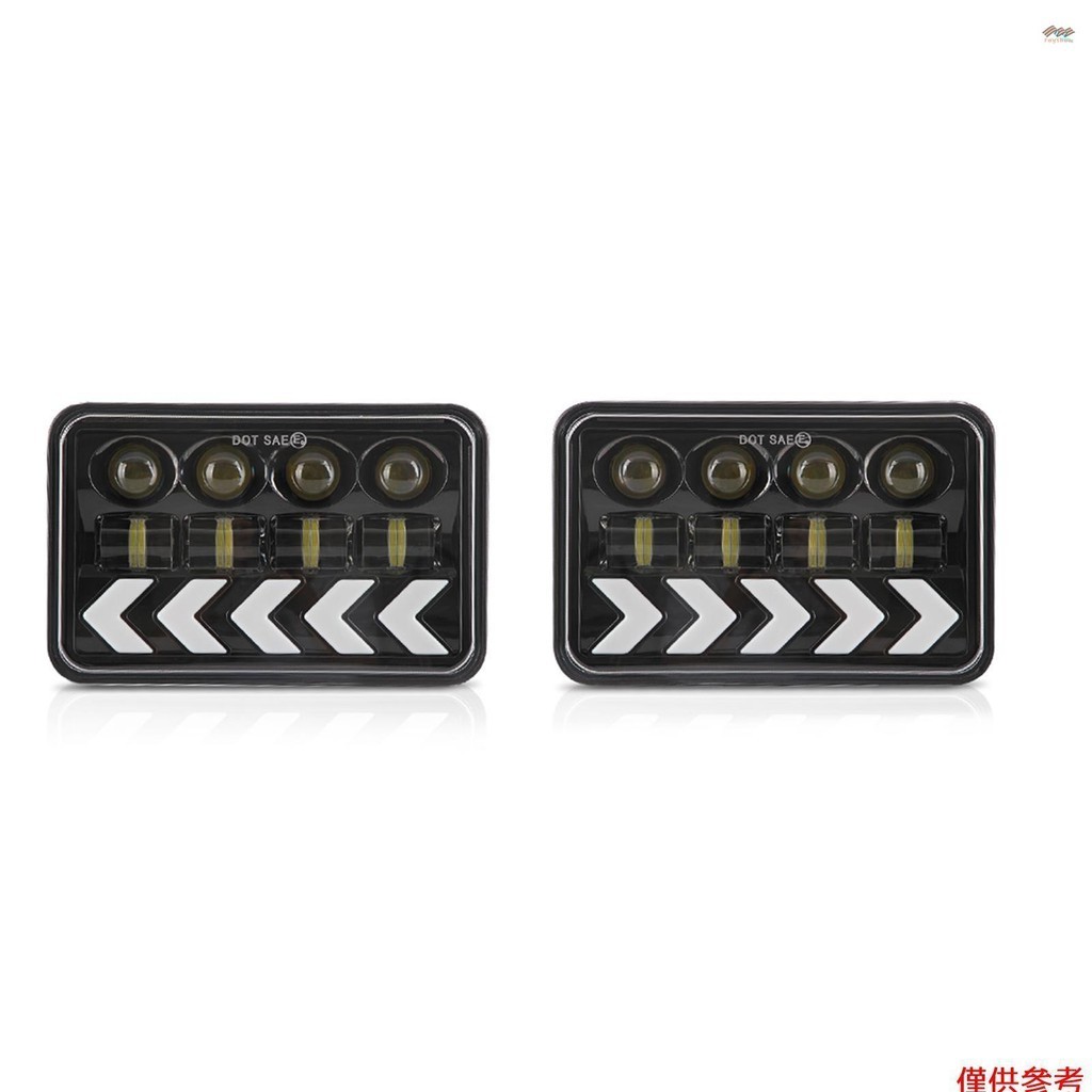 JEEP WRANGLER 2 件裝汽車 LED 大燈 5 英寸大燈,帶白色遠光燈/近光燈 DRL 琥珀色箭頭動態順序轉