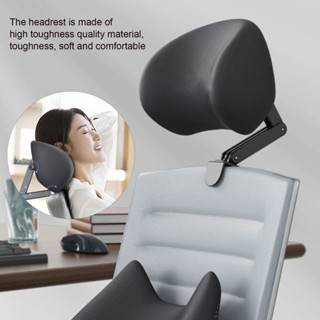 辦公椅頭枕多角度調節可伸縮頭枕辦公椅人體工學記憶海綿辦公椅頭枕緩解壓力舒適