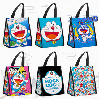 Doraemon 哆啦A夢 便當袋飯盒袋上班便攜午餐盒手拎帶飯包 小叮噹大容量餐袋