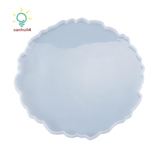 Diy水晶滴膠模具蜜餞鞦韆桌圓形蕾絲杯墊桌飾矽膠模具