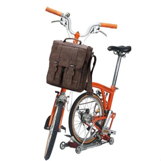 Litepro 復古自行車包皮革大容量電腦包多用途揹包適用於 Brompton/Dahon 包