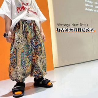 【現貨免運90-170碼】兒童夏季防蚊薄款燈籠褲 中大童速乾休閒長褲 男女童寬鬆外穿運動褲