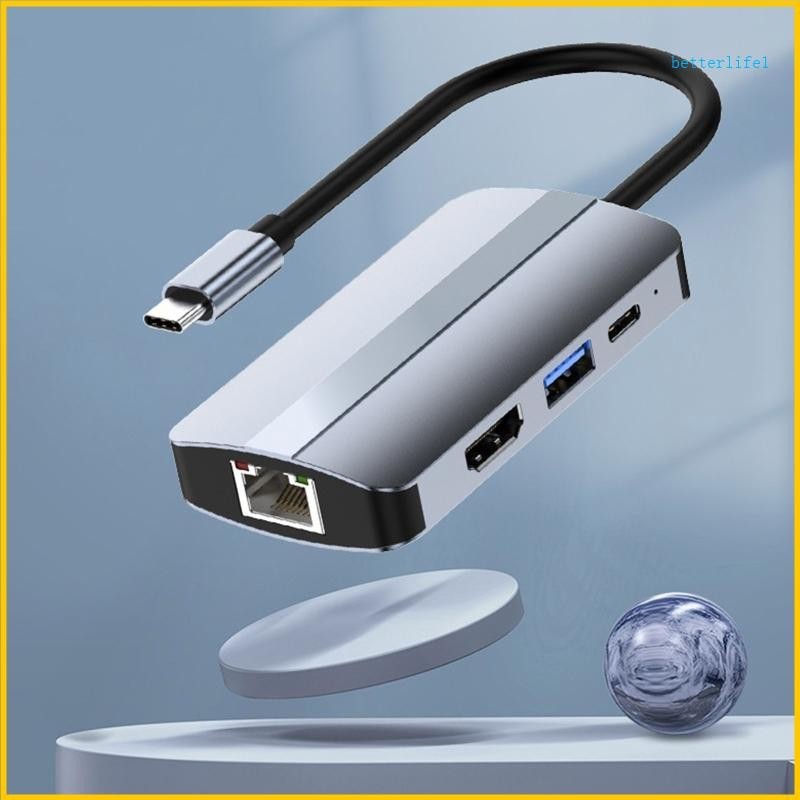 Btm USB C HUB Type C 轉 USB 3 0 適配器 6 合 1 Type C 擴展塢,適用於 MacB