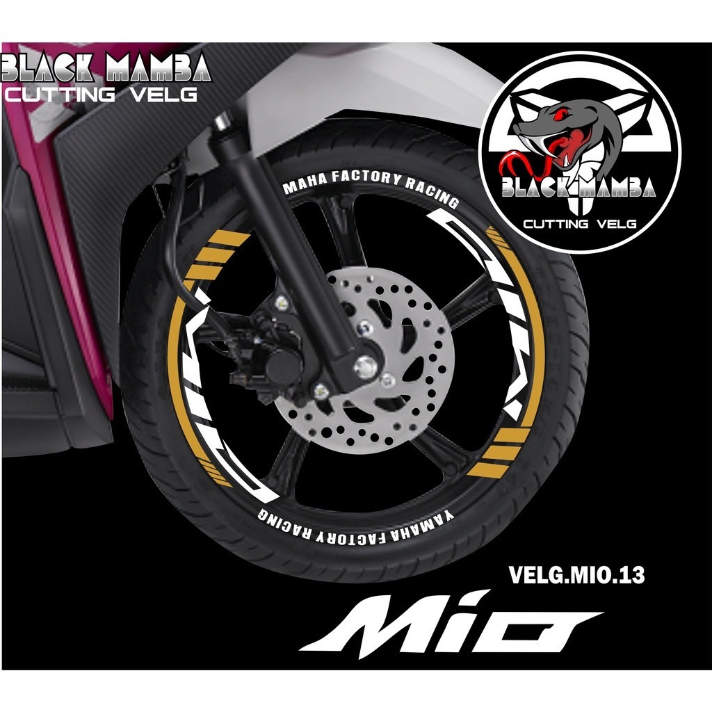 山葉 切割貼紙輪輞 MIO 貼紙 LIS 列表變化輪胎/VELG YAMAHA MIO 13