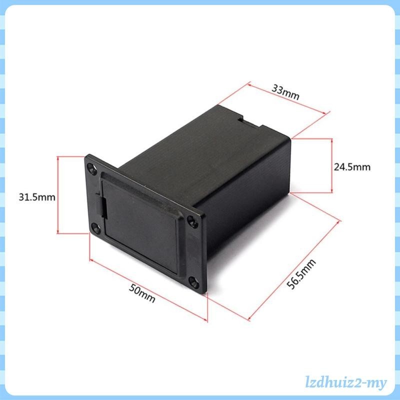 [LzdhuizbcMY] 9v 電池盒支架,盒蓋盒 9V 吉他電池 56.5x50x31mm