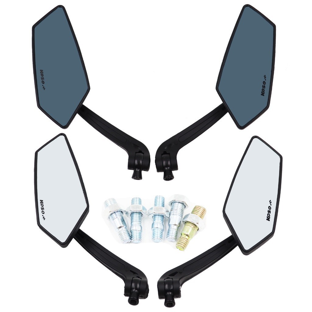 【豪順改裝】機車改裝配件改裝通用倒後鏡koso後照鏡踏板車電摩通用鏡子