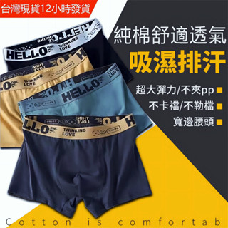 【臺灣現貨 24小時出貨】男生內褲 冰絲內褲 男士純棉透氣內褲 透氣涼感內褲 吸濕排汗 男四角褲 透氣舒爽 男士內褲