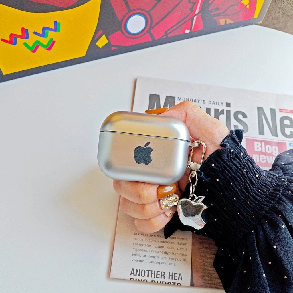 適用於Apple Airpods 1/2 Pro 3 Pro2保護殼 個性創意·蘋果標誌保護殼 Apple Airpod