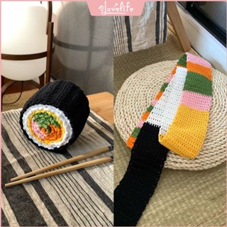 [Vlovelife]臺灣出貨 毛線編織 針織材料包 手工手作 壽司圍巾編織diy材料包手工毛綫團鈎針可愛小眾保暖圍脖送