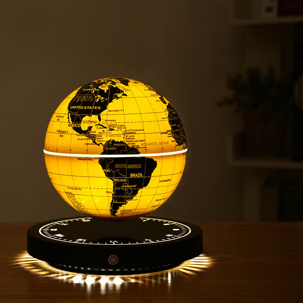 磁懸浮地球儀3d立體發光自轉小夜燈男友禮物黑科技辦公室桌面擺件
