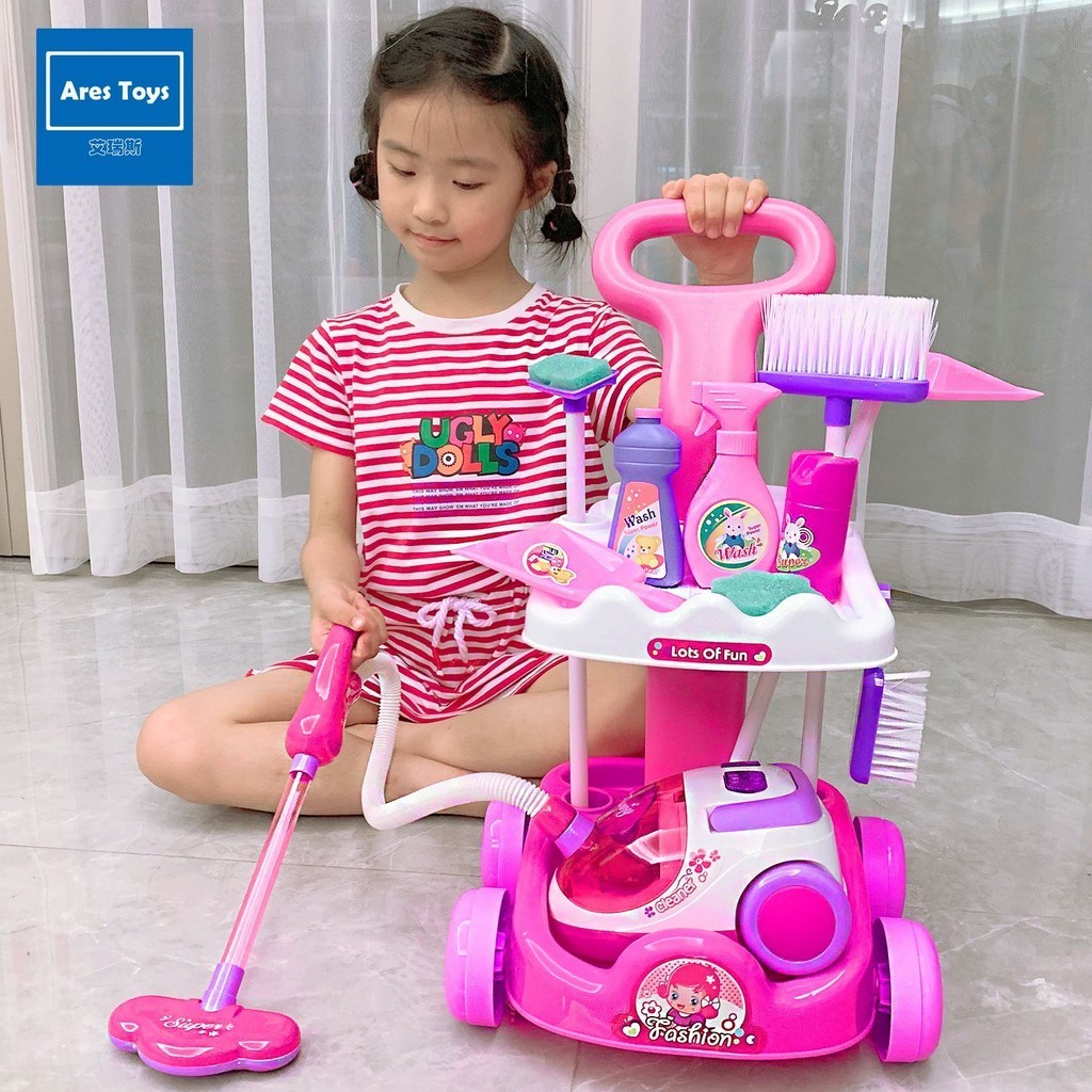 兒童掃地家務打掃衛生玩具掃拖把吸塵器簸箕手推車套裝女孩過家家